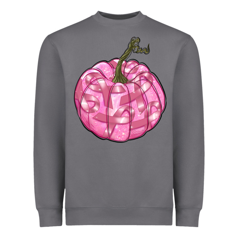 Pink Pumpkin With Breast Cancer Ribbons Heavyweight Sweatshirt by RanaPortraitStore | Teevron