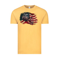 Vintage Mustard Red white rawr 4th of July Vintage Tee - CowGirlArtShop