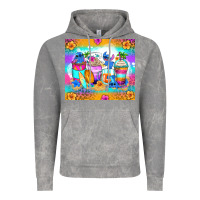 Cloud Rock stitch summer coffee cups Vintage Hoodie - Zillion Design Studio