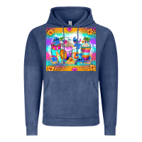 Vintage Denim stitch summer coffee cups Vintage Hoodie - Zillion Design Studio