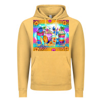 Vintage Mustard stitch summer coffee cups Vintage Hoodie - Zillion Design Studio