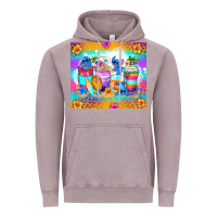 Vintage Zinc stitch summer coffee cups Vintage Hoodie - Zillion Design Studio