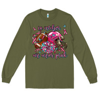 Army Green in october we wear pink football Long Sleeve Tee - AdoDesignShop