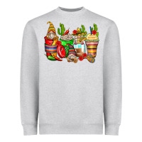 Heather Grey mexican gnomes coffee cups Heavyweight Sweatshirt - Zillion Design Studio