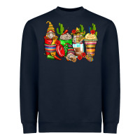 Navy mexican gnomes coffee cups Heavyweight Sweatshirt - Zillion Design Studio