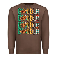 Chestnut Gobble till you wobble Thanksgiving turkey Premium Sweatshirt - NancyCooperArtShop