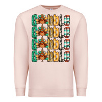 Pale Pink Gobble till you wobble Thanksgiving turkey Premium Sweatshirt - NancyCooperArtShop