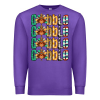 Purple Gobble till you wobble Thanksgiving turkey Premium Sweatshirt - NancyCooperArtShop