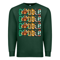 Sports Green Gobble till you wobble Thanksgiving turkey Premium Sweatshirt - NancyCooperArtShop