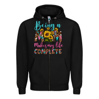 Black being a mom makes my life complete Zipper Hoodie - Artiststas