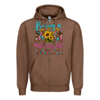 Chestnut being a mom makes my life complete Zipper Hoodie - Artiststas