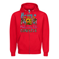 Red being a mom makes my life complete Zipper Hoodie - Artiststas