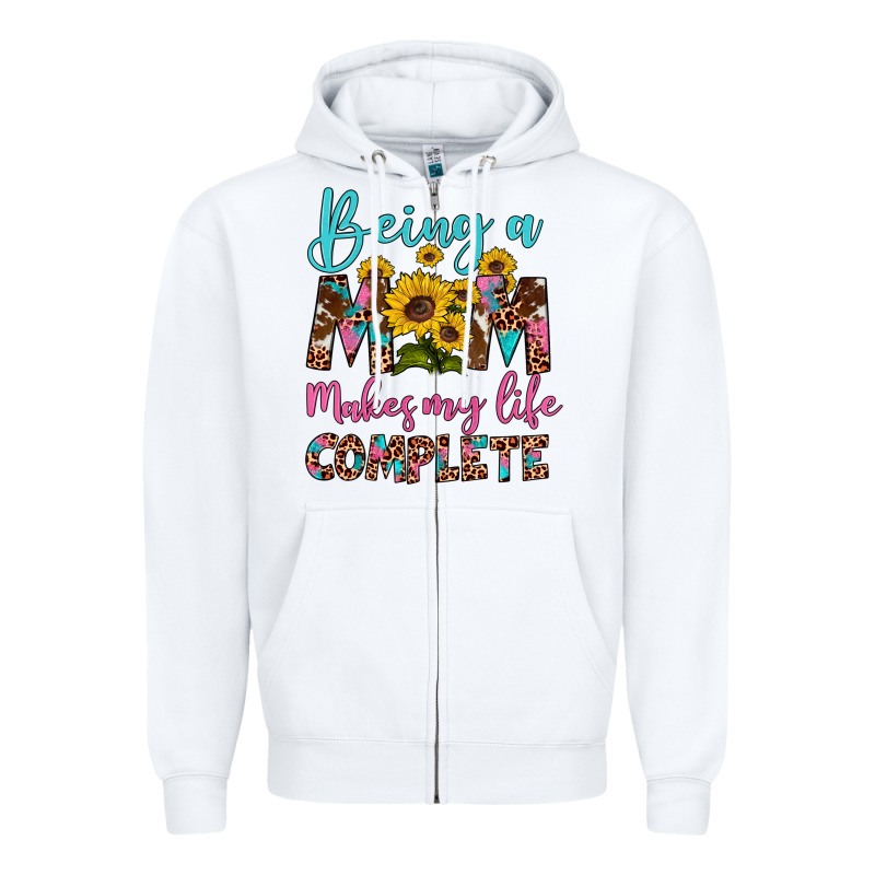 Being A Mom Makes My Life Complete Zipper Hoodie by Artiststas | Teevron