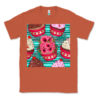 Copper valentines day flower cupcakes and serape seamless pattern Classic Tee - BundleAndBundleShop