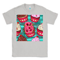 Moon Dust valentines day flower cupcakes and serape seamless pattern Classic Tee - BundleAndBundleShop