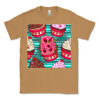 Toasted Coconut valentines day flower cupcakes and serape seamless pattern Classic Tee - BundleAndBundleShop