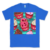 True Royal valentines day flower cupcakes and serape seamless pattern Classic Tee - BundleAndBundleShop