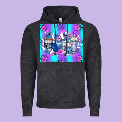 Stitch Coffee Cups Vintage Hoodie Designed By Zillion Design Studio