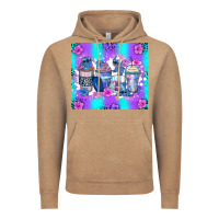 Vintage Coffee stitch coffee cups Vintage Hoodie - Zillion Design Studio