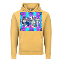 Vintage Mustard stitch coffee cups Vintage Hoodie - Zillion Design Studio