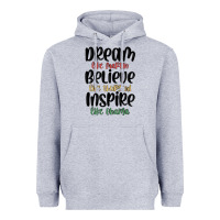 Heather Grey dream like martin believe like thurgood inspire li Heavyweight Hoodie - MaliasSmallBusiness