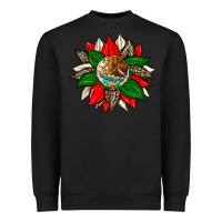 Black mexican flag sunflower Heavyweight Sweatshirt - Zillion Design Studio