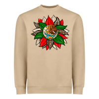 Mushroom mexican flag sunflower Heavyweight Sweatshirt - Zillion Design Studio