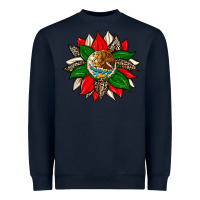 Navy mexican flag sunflower Heavyweight Sweatshirt - Zillion Design Studio
