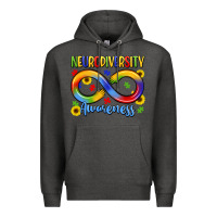 Charcoal Heather neurodiversity awareness Premium Hoodie - LillyAllenDesigns