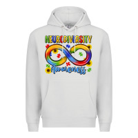 Dove Grey neurodiversity awareness Premium Hoodie - LillyAllenDesigns