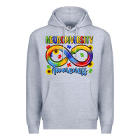 Heather Grey neurodiversity awareness Premium Hoodie - LillyAllenDesigns