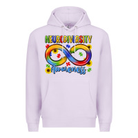 Lilac neurodiversity awareness Premium Hoodie - LillyAllenDesigns