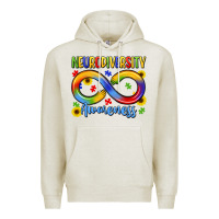 Oatmeal Heather neurodiversity awareness Premium Hoodie - LillyAllenDesigns