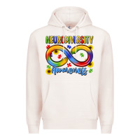 Pale Pink neurodiversity awareness Premium Hoodie - LillyAllenDesigns