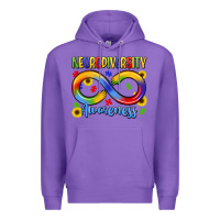 Purple neurodiversity awareness Premium Hoodie - LillyAllenDesigns