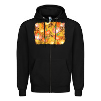 Black fall pumpkin background Zipper Hoodie - AdoDesignShop