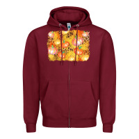 Burgundy fall pumpkin background Zipper Hoodie - AdoDesignShop