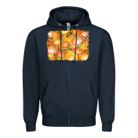 Navy fall pumpkin background Zipper Hoodie - AdoDesignShop