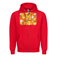 Red fall pumpkin background Zipper Hoodie - AdoDesignShop