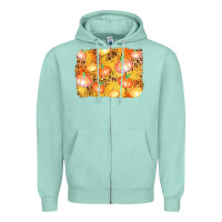 Seafoam fall pumpkin background Zipper Hoodie - AdoDesignShop