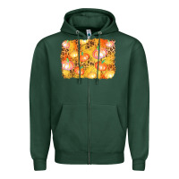Sports Green fall pumpkin background Zipper Hoodie - AdoDesignShop