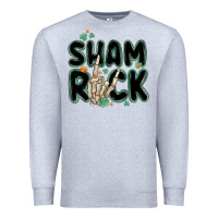 Heather Grey sham rock Premium Sweatshirt - MaliasSmallBusiness