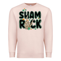 Pale Pink sham rock Premium Sweatshirt - MaliasSmallBusiness