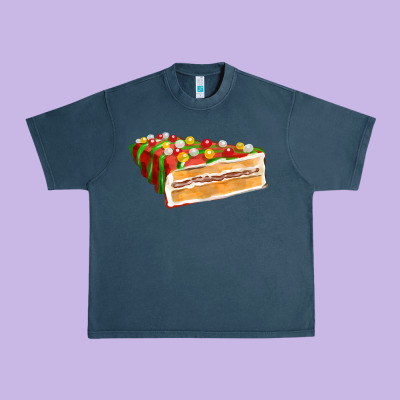 Red Christmas Cake Fa Element 1 Urban Heavy Tee Designed By Fadigitalartstudio