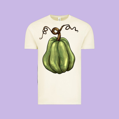 Gourd Green Pumpkin Vintage Tee Designed By Barkaloodesign