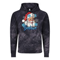 Cloud Black santa blue believe Vintage Hoodie - RanaPortraitStore