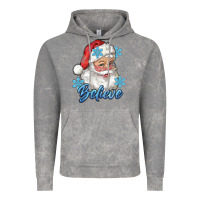 Cloud Rock santa blue believe Vintage Hoodie - RanaPortraitStore