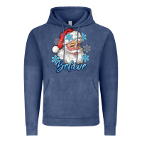Vintage Denim santa blue believe Vintage Hoodie - RanaPortraitStore