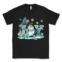 Black cute coffeecup snowmanand joy Classic Tee - AdoDesignShop