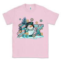 Bubblegum Pink cute coffeecup snowmanand joy Classic Tee - AdoDesignShop